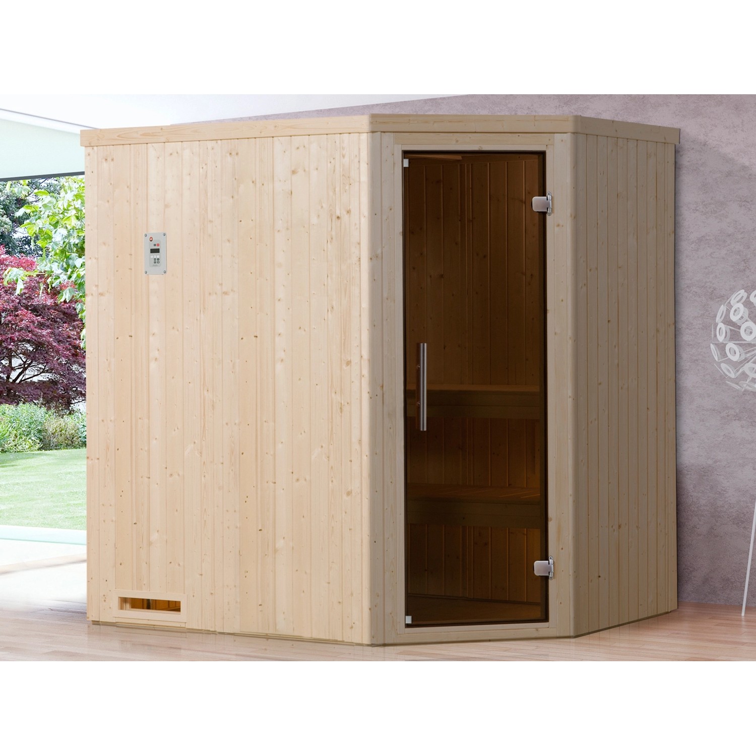 Weka Element-Ecksauna 508 OS Set Gr. 2 mit Glastür günstig online kaufen