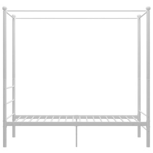 Weißes Metall Himmelbett 90x200 cm von vidaXL für Schlafzimmer.