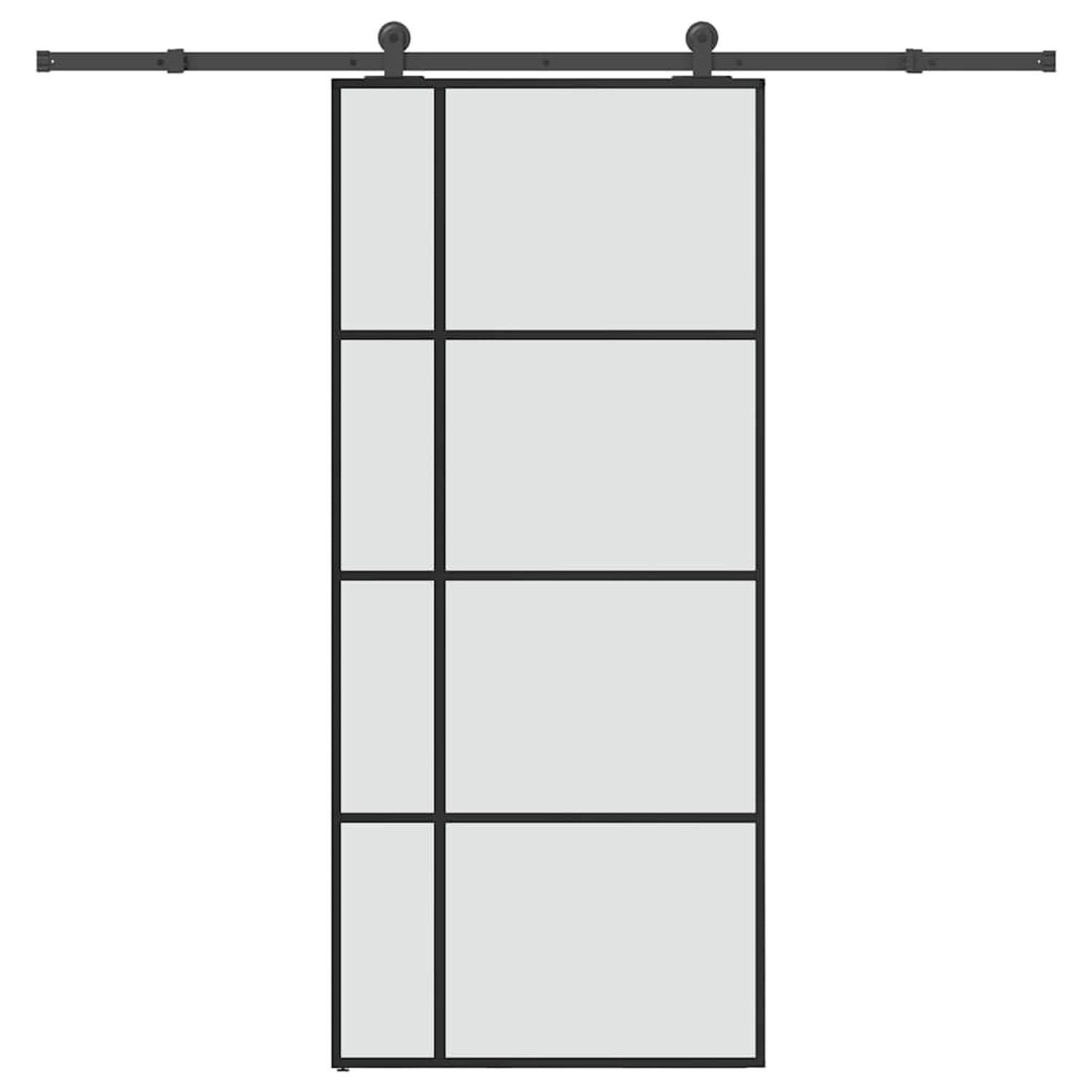 vidaXL Schiebetür mit Beschlag 90x205 cm ESG-Glas & Aluminium 3332920 günstig online kaufen