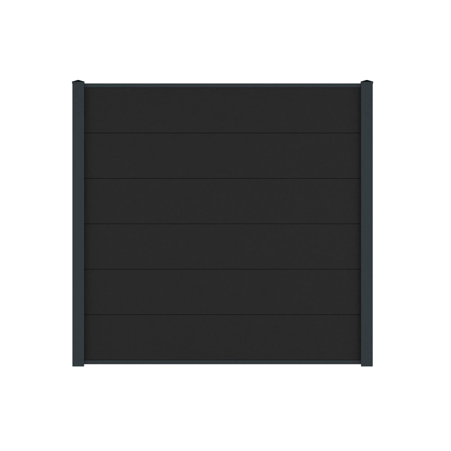 Vidual WPC-Sichtschutzzaun Comp-co 280 zum Aufdübeln 1,8 m x 7,18 m Anthrazit