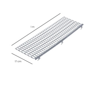 Inefa Laubfangstreifen, 30 x 100 cm, grau, für Dachrinnen NW 100-150 als Laubschutz.