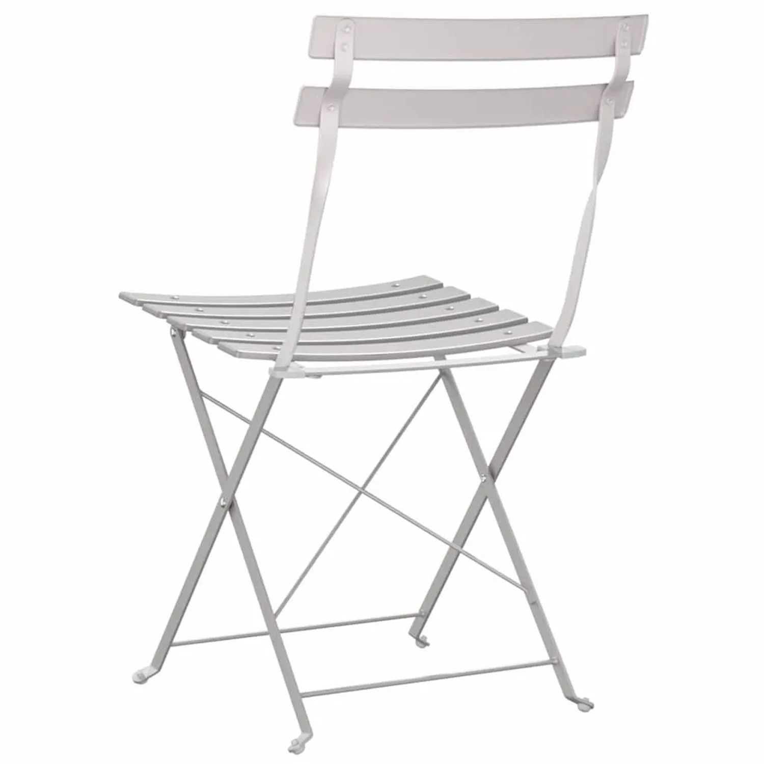 vidaXL Garten Klappstuhl 2 Stk Beige 42 x 46 x 82cm Stahl 42002959_7