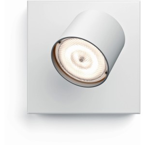 Weißer Philips myLiving LED-Spot Star, schwenkbar, für stimmungsvolles Warmglow-Licht.