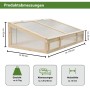 TRUTZHOLM Frühbeetaufsatz aus Naturholz 120x80cm mit Polycarbonat-Dach. Maße: 120x80cm, H 22-42cm. Gartenhilfsmittel.