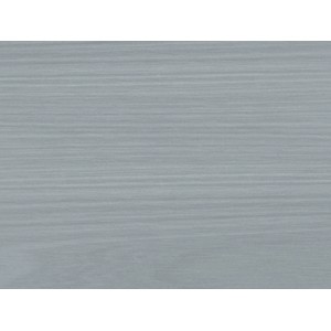 Holzoberfläche, behandelt mit Bondex Holzlasur für Außen, Farbton Hellgrau, seidenglänzend.