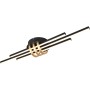 Moderne LED Deckenleuchte Cinto in Schwarz-Gold (81cm) mit dimmbarer Helligkeit für Wohnräume.