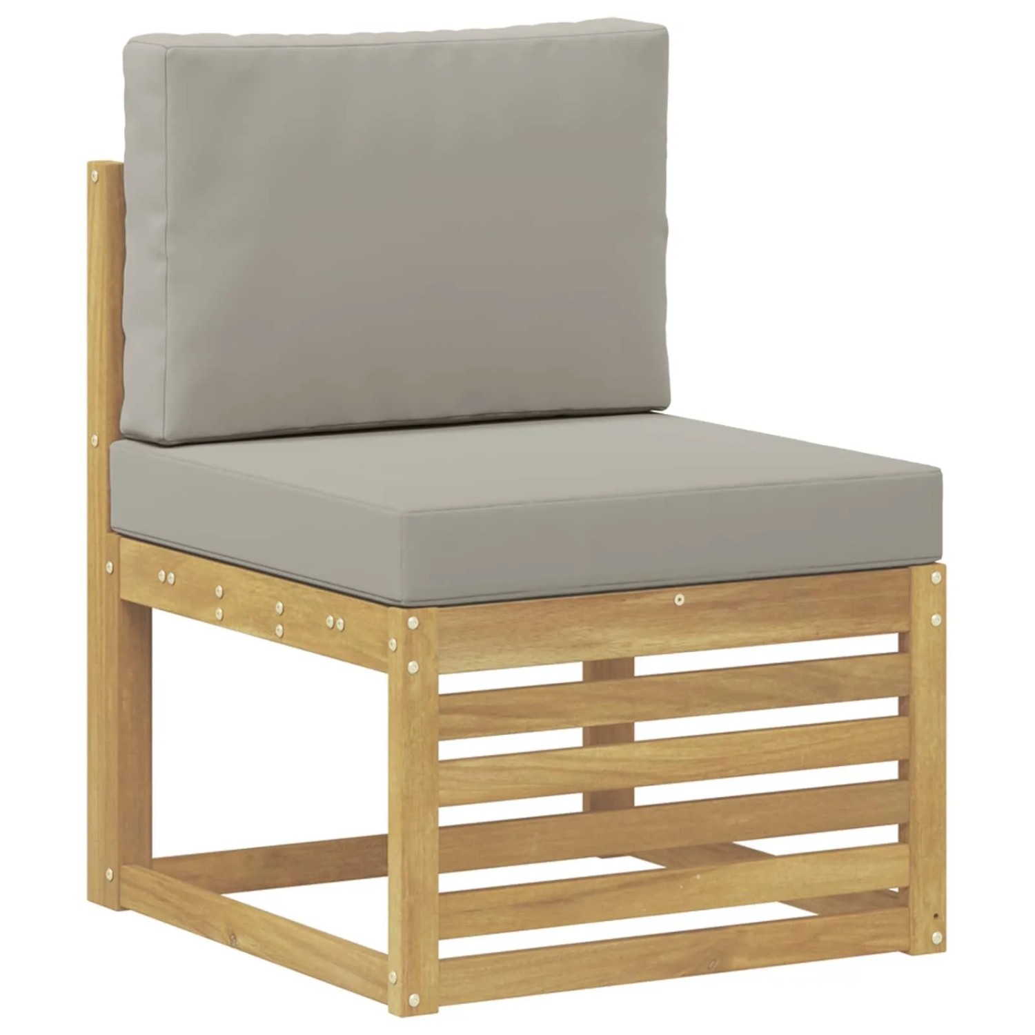 vidaXL Outdoor Mittelsofa Massivholz Akazie Weiß 901495