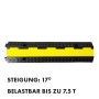 KARAT Kabelbrücke Peak, schwarz-gelb, 98cm. Kabelschutz für Werkstatt & Baustelle.