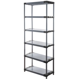 Graues PROREGAL Kunststoffregal Big Grey Bear Extra-Tall mit 6 Böden, Fachlast 160kg.