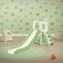 Grüne Joyz 3in1 Kinderrutsche mit Spielturm und Basketballkorb aus Kunststoff.