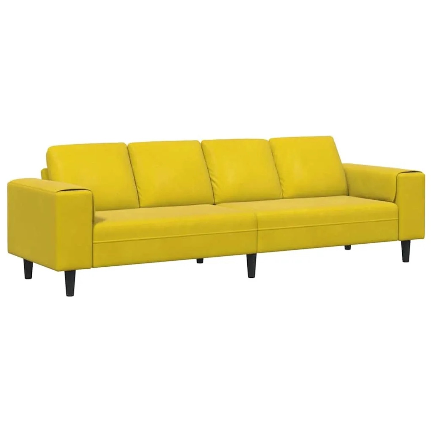 vidaXL Wohnzimmer Couch Gelb 250 x 77 x 76 cm 3335097