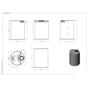 KMND 60L Trinkwasser Wassertank Weiß