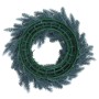 Künstlicher Tannen-Kranz mit Schnee, Ø 60cm. Rückseite mit grüner Kunststoffbasis. Weihnachtsdekoration.