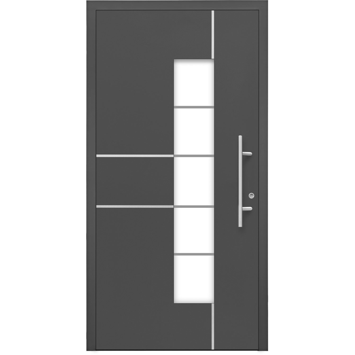 Aluminium-Haustür Moderno M360/P 110 x 210 cm Anthrazit Metallic Anschlag R günstig online kaufen