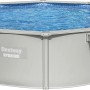 Bestway Hydrium Stahlwandpool Set, Ø 460x120 cm, grau, mit Sandfilteranlage.