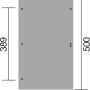 Technische Zeichnung Weka Einzelcarport 606 A mit Rundbogen, Maße 300x500 cm.