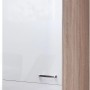 Flex-Well Geräteumbauschrank Valero, 60 cm, Hochglanz Weiß/Sonoma Eiche, Vorratsschrank mit 3 Türen.