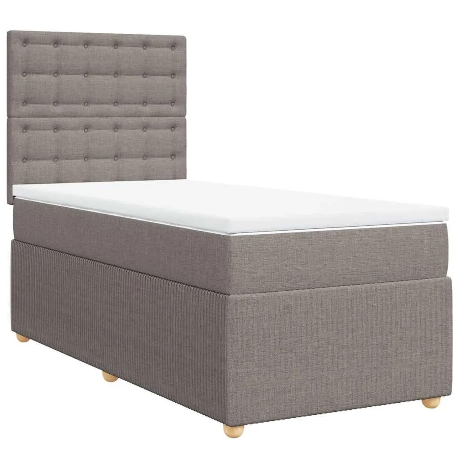 vidaXL Boxspringbett mit Matratze Taupe 80x200 cm Stoff 3291901 günstig online kaufen