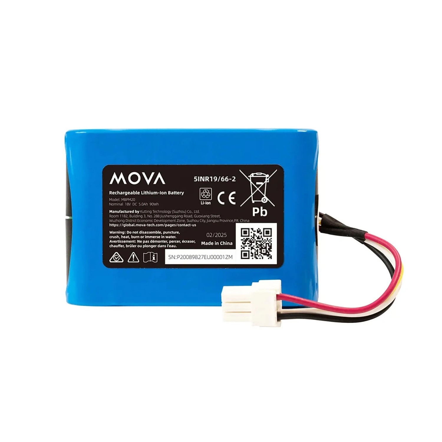 Mova Ersatzbatterie 5,0 Ah für Mova Mähroboter Blau