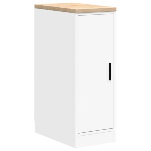 vidaXL Garagen-Aufbewahrungsschrank Weiß 30x51x85 cm Massivholz Kiefer 860553