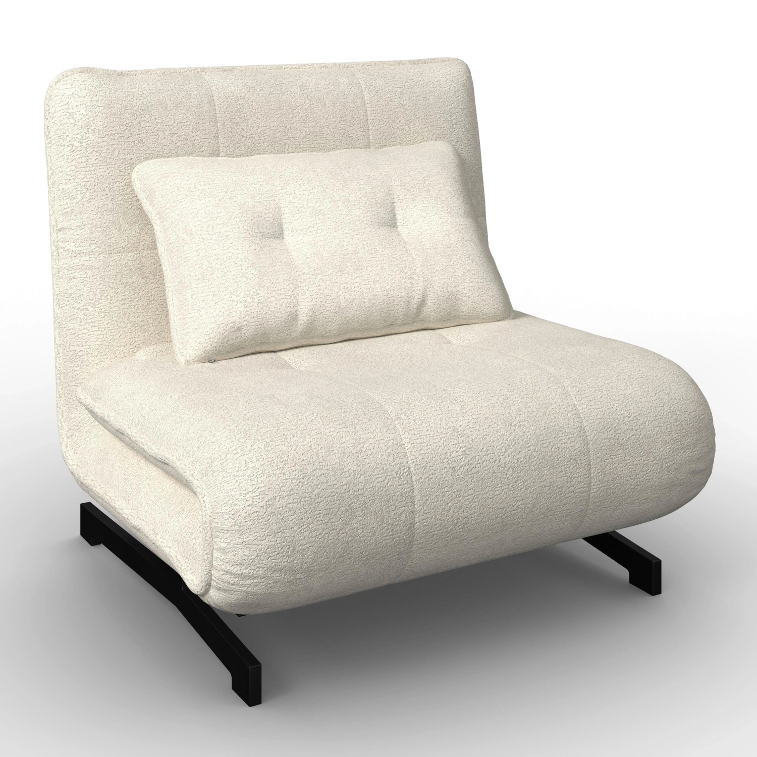 Bessagi Home Schlafsessel Luna Weiß Bouclé