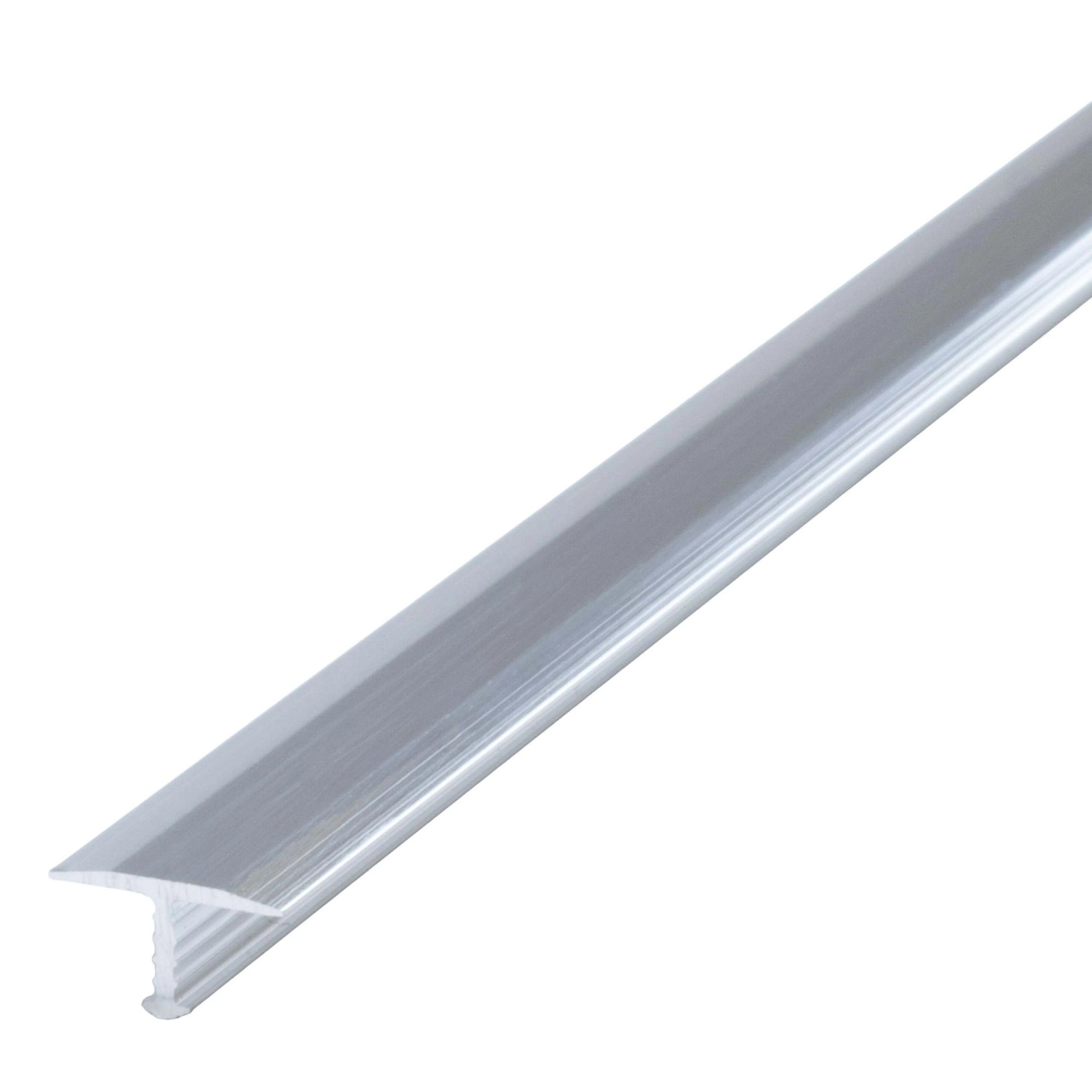 Dalsys T-Profil Übergangsschiene 100cm x 13mm Aluminium Silber Verchromt