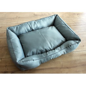 Graues Heim Tierbett Forest, 75x58x19 cm, aus Oxford-Gewebe. Hundekissen für Komfort.