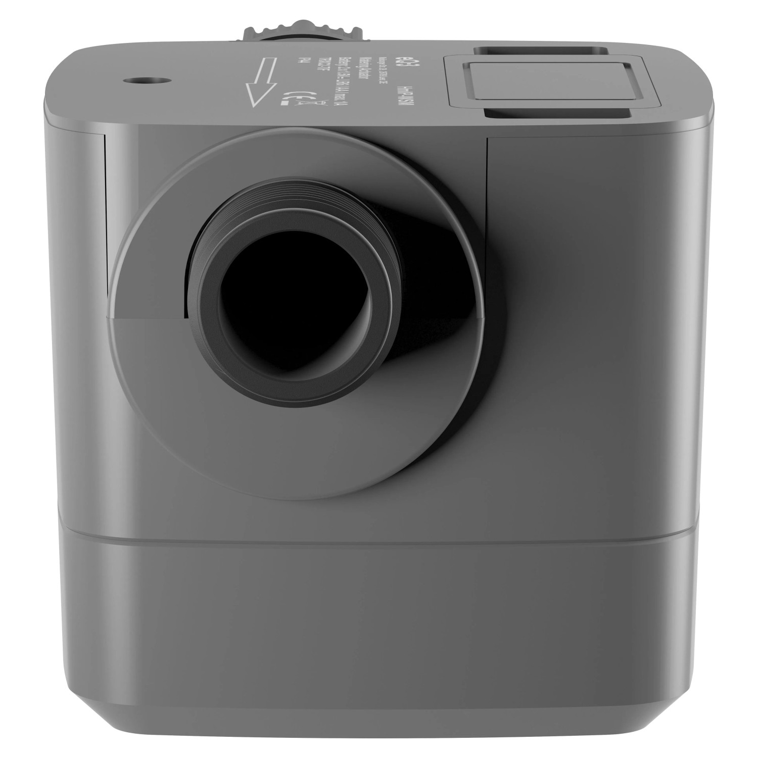Grauer Homematic IP Bewässerungsaktor mit robustem Gehäuse und Wasseranschluss für smarte Gartenbewässerung.