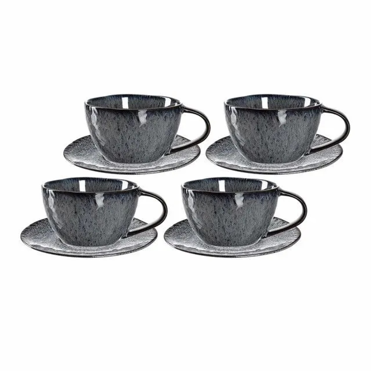 Leonardo Matera Cappuccino Set 8-teilig Anthrazit