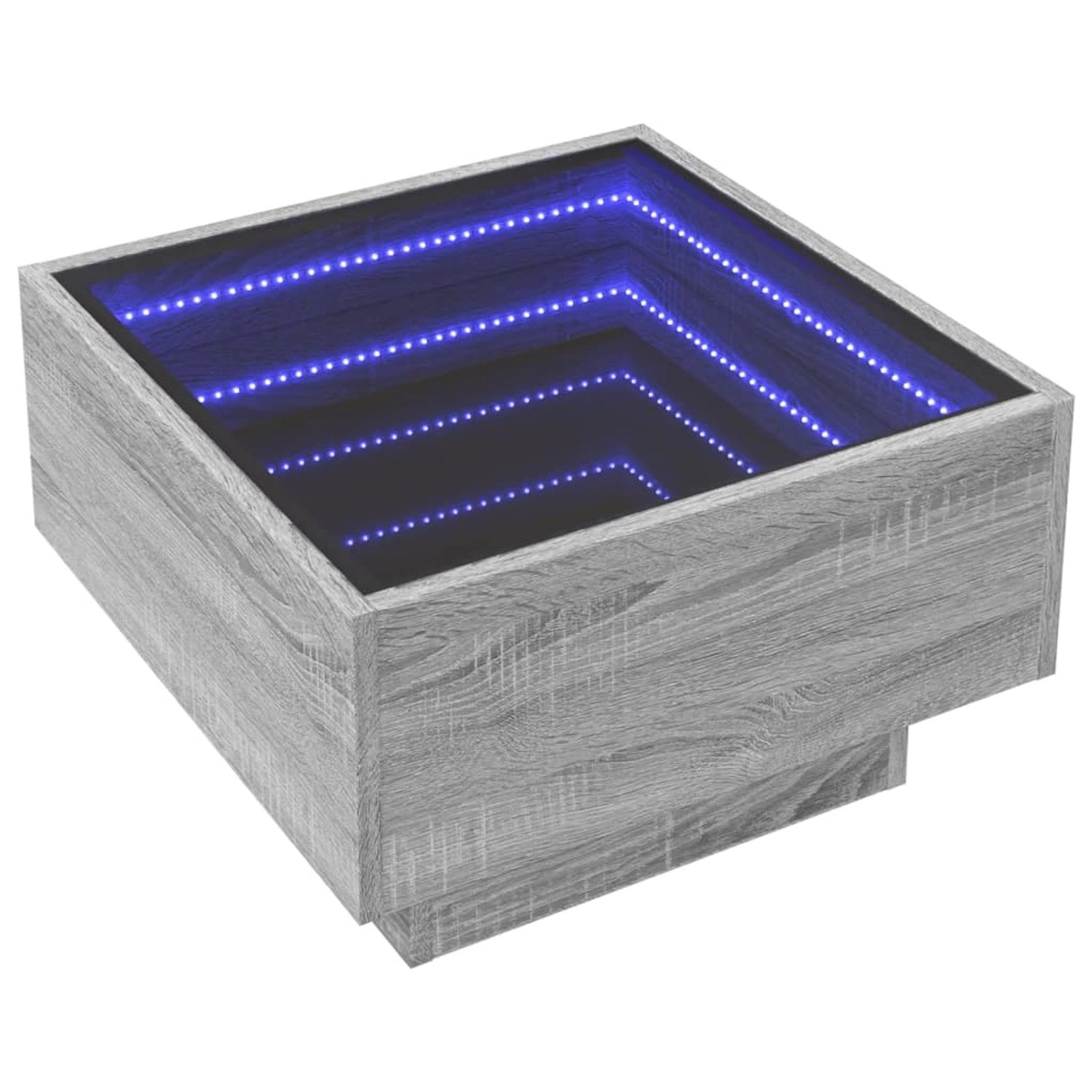 vidaXL LED-Couchtisch Grau Sonoma 50x50x30 cm Holzwerkstoff 847509 günstig online kaufen