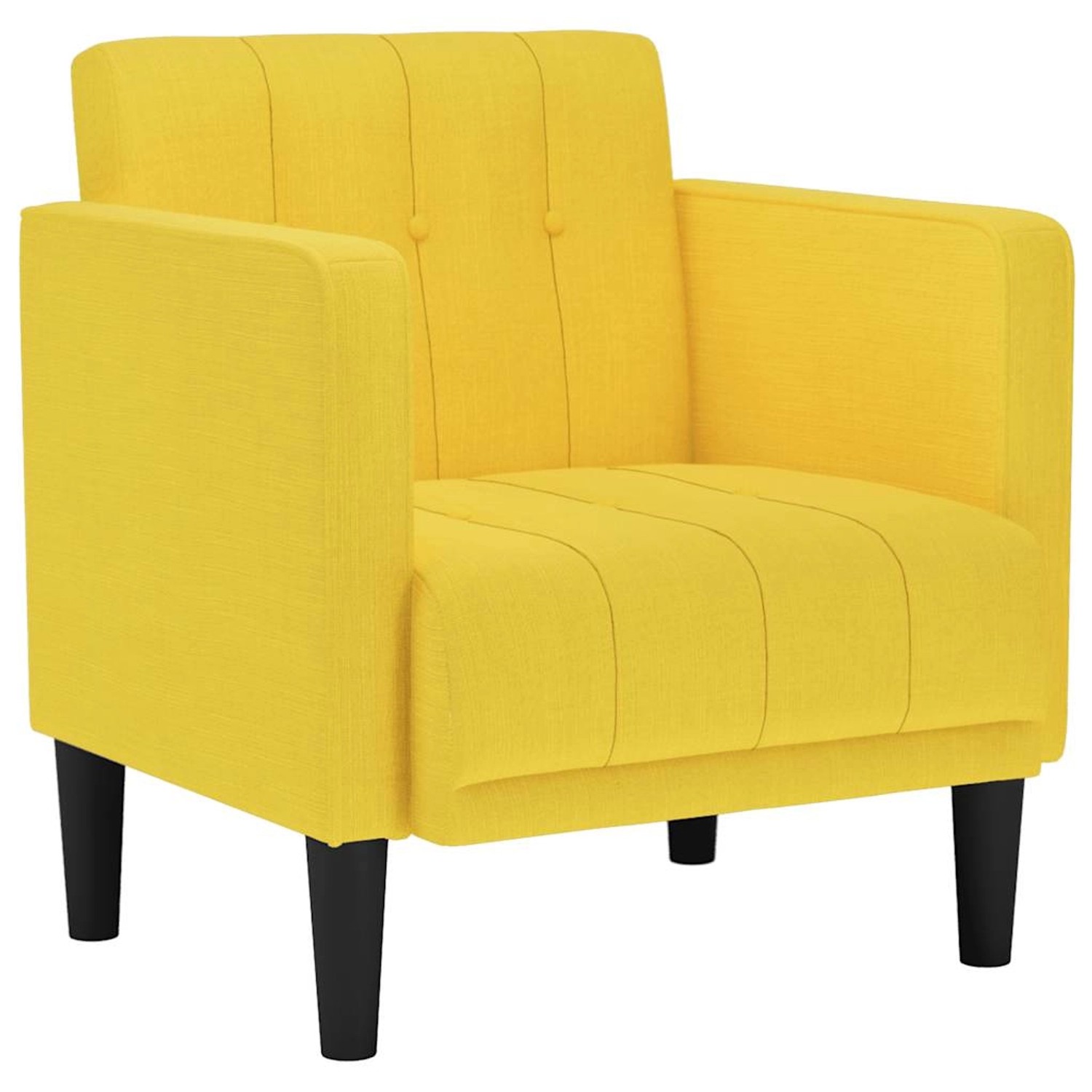 vidaXL Sessel mit Armlehnen Hellgelb 53 cm Stoff 4100550 günstig online kaufen