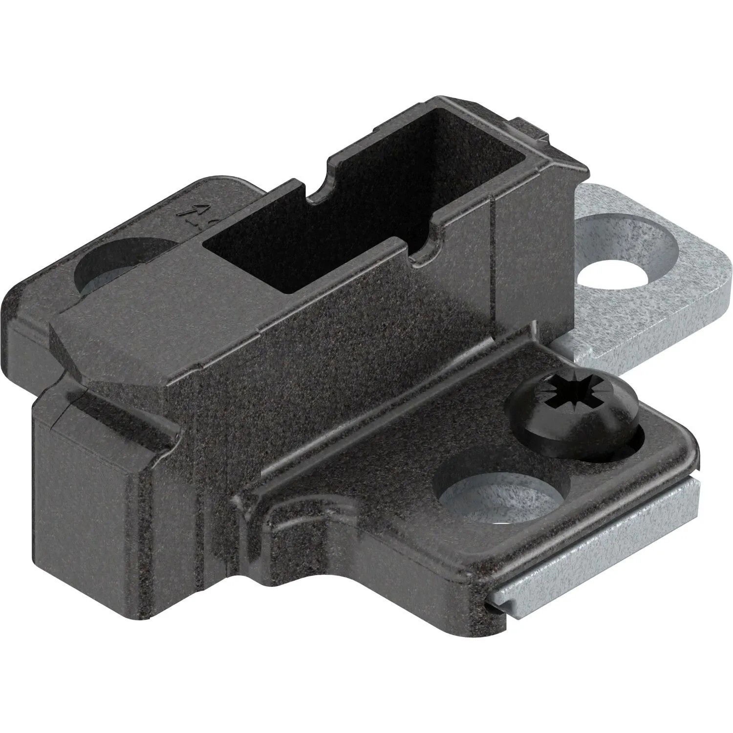 Blum Kreuzmontageplatte Clip Onyx Zink Schrauben Distanz 9 mm