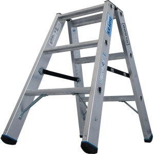 Krause Doppelleiter Stabilo mit 2x3 Stufen, belastbar bis 225 kg. Robuste Leiter für vielseitige Einsätze.