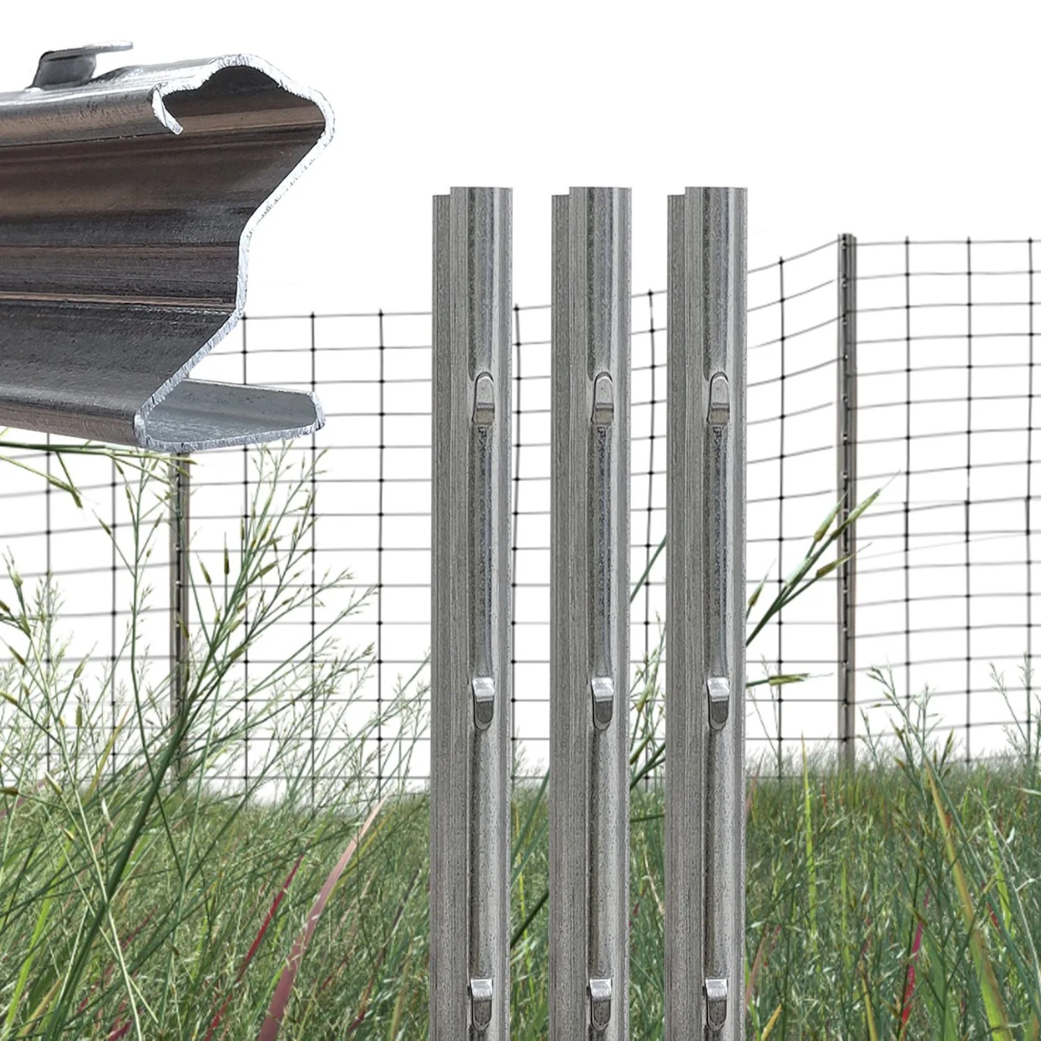 TRUTZHOLM Z Profil Zaunpfosten 200cm Feuerverzinkt 50x Zaunpfähle mit Haken günstig online kaufen