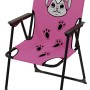 Pinker Kinder Campingstuhl mit Hasenmotiv, klappbar und ideal für Outdoor-Aktivitäten.