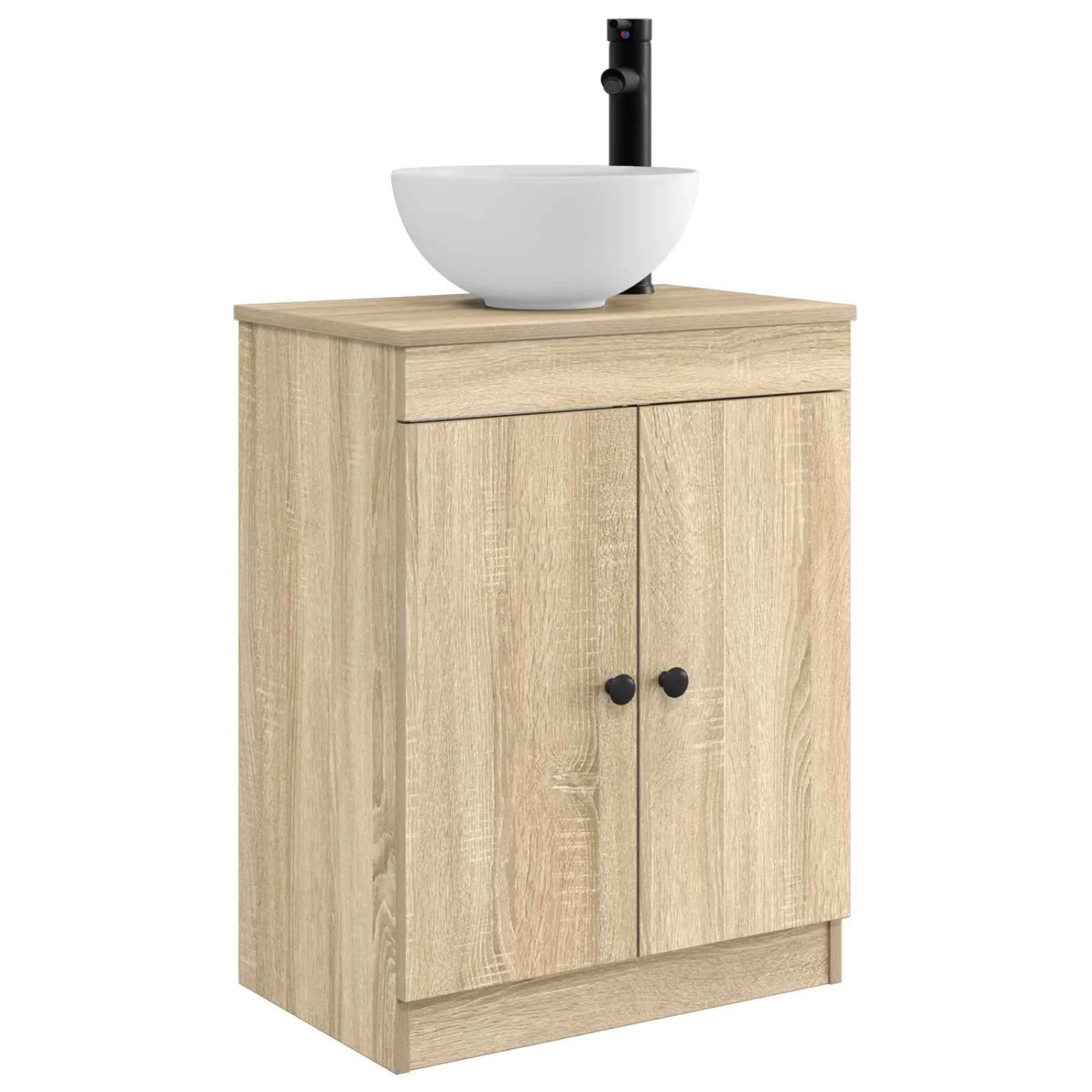 vidaXL Badezimmerschrank mit Waschbecken Sonoma-Eiche 54 x 35 x 83 cm 890116