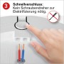 Detailaufnahme der LED-Deckenleuchte Bonus: Schnellverschluss für einfache Montage ohne Schraubendreher.