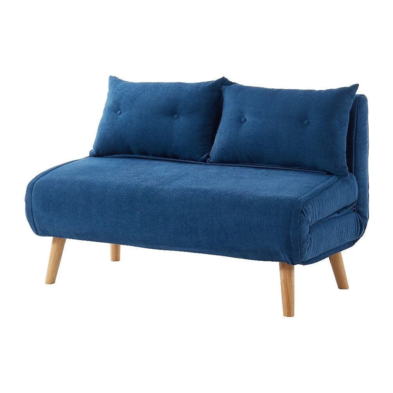 Vente-unique Schlafsofa Valerio Blau 120 cm