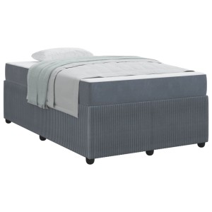vidaXL Bettrahmen mit Matratze Dunkelgrau 120 x 200 cm Stoff 3398387