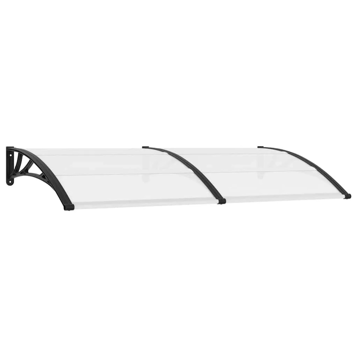 vidaXL Türvordach Schwarz und Transparent 200x75 cm PC 144815