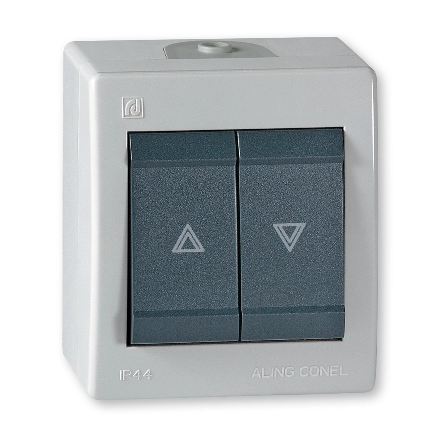 Aling-Conel Aufputz Jalousientaster 10AX250V IP 44 Grau