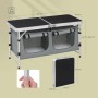 WOLTU Campingtisch, höhenverstellbar, mit Stauraum, schwarz-grau. Ideal für Camping und Outdoor-Aktivitäten.