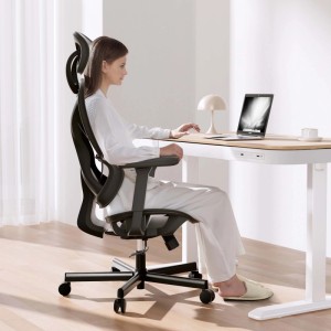 Wiltec Ergonomischer Bürostuhl Kopfstütze 150Kg Schreibtischstuhl Drehstuhl