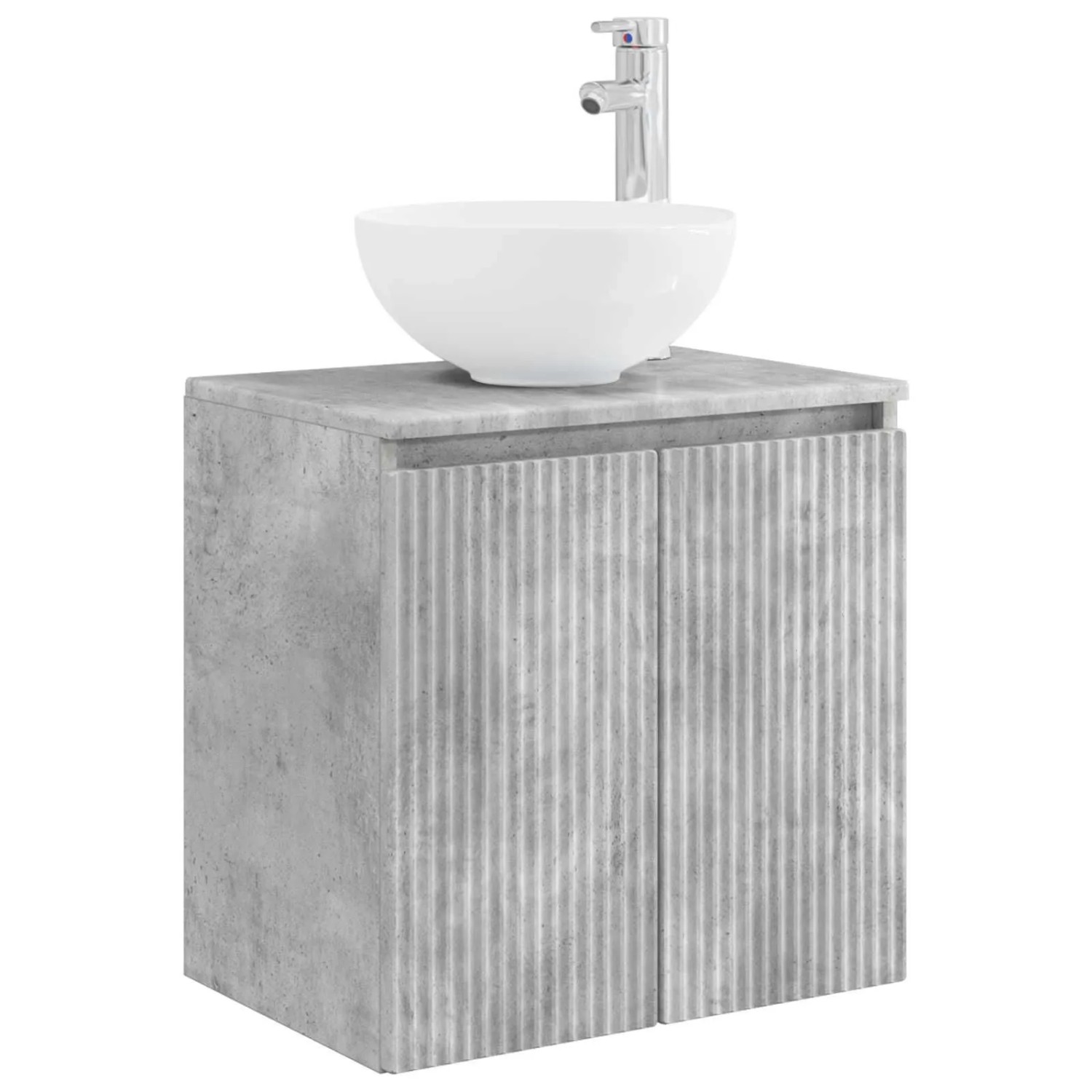 vidaXL Wandmontierte Waschtisch Betongrau 49,5 x 35 x 63 cm 890385
