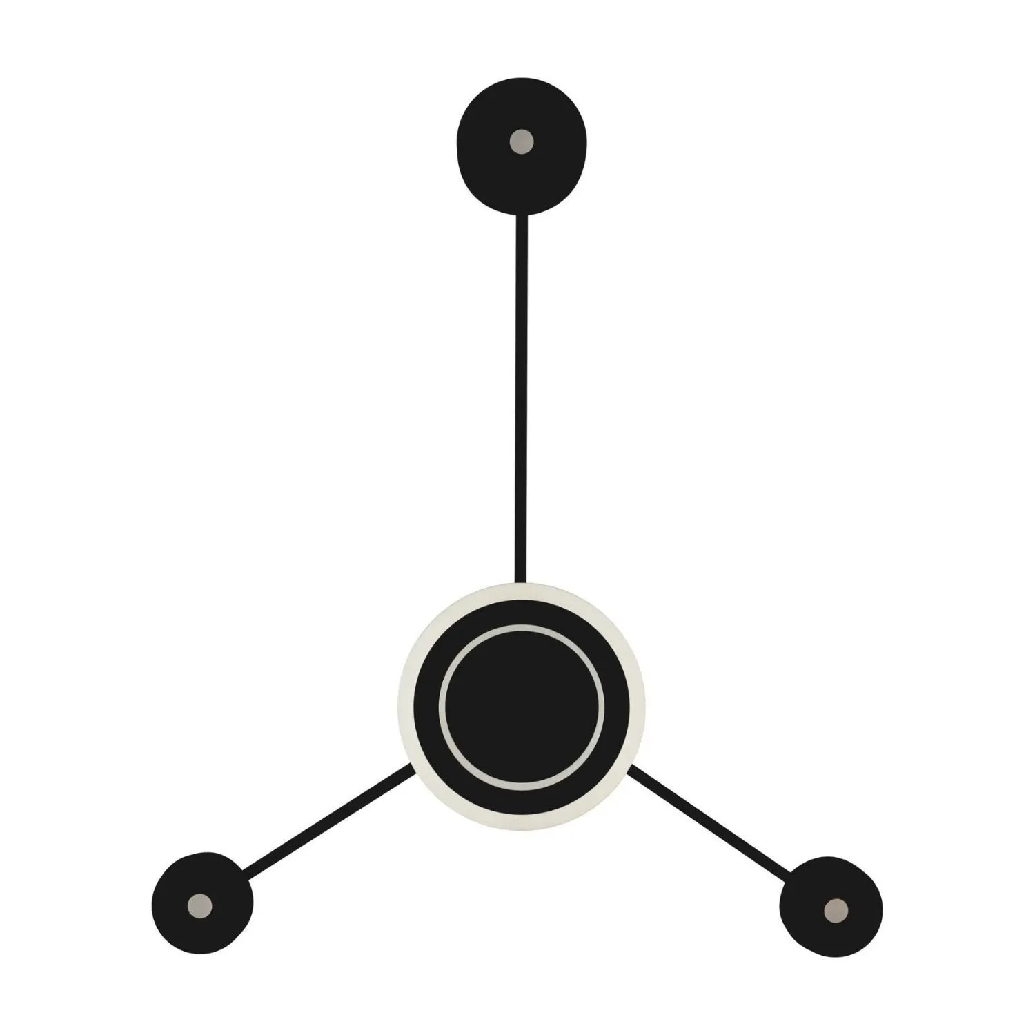 Licht-Erlebnisse LED Wandleuchte Schwarz 53 CM Hoch Dimmbar Über Wandschalter 3000 K 1035 LM Modern