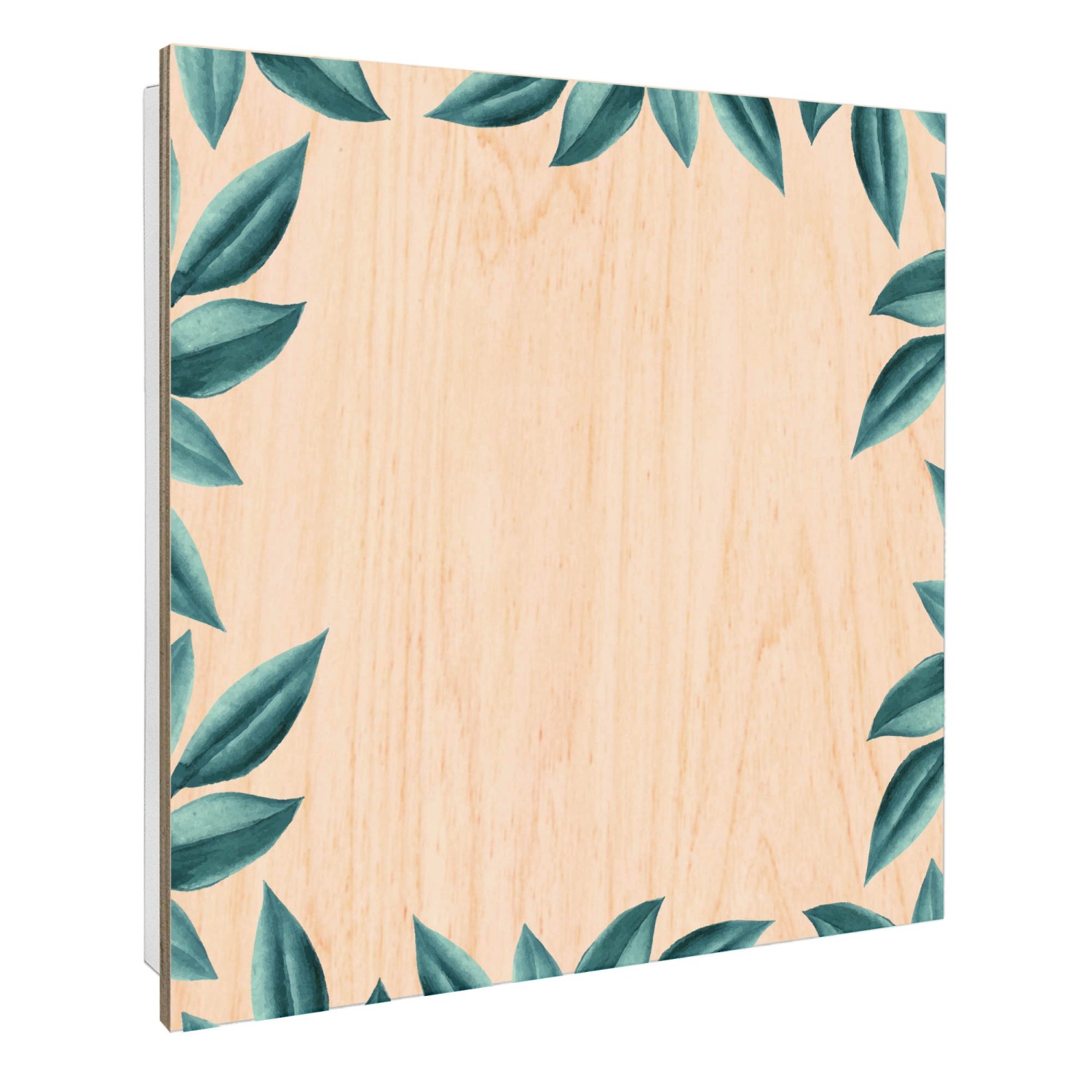 Banjado Schlüsselkasten mit Holzfront 30x30cm Weiß Scharnier Links 50 Haken günstig online kaufen