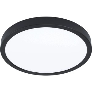 Runde Eglo LED-Außenleuchte Argolis-Z, Ø 28,5 cm, in Weiß und Schwarz. Moderne Deckenleuchte für den Außenbereich.