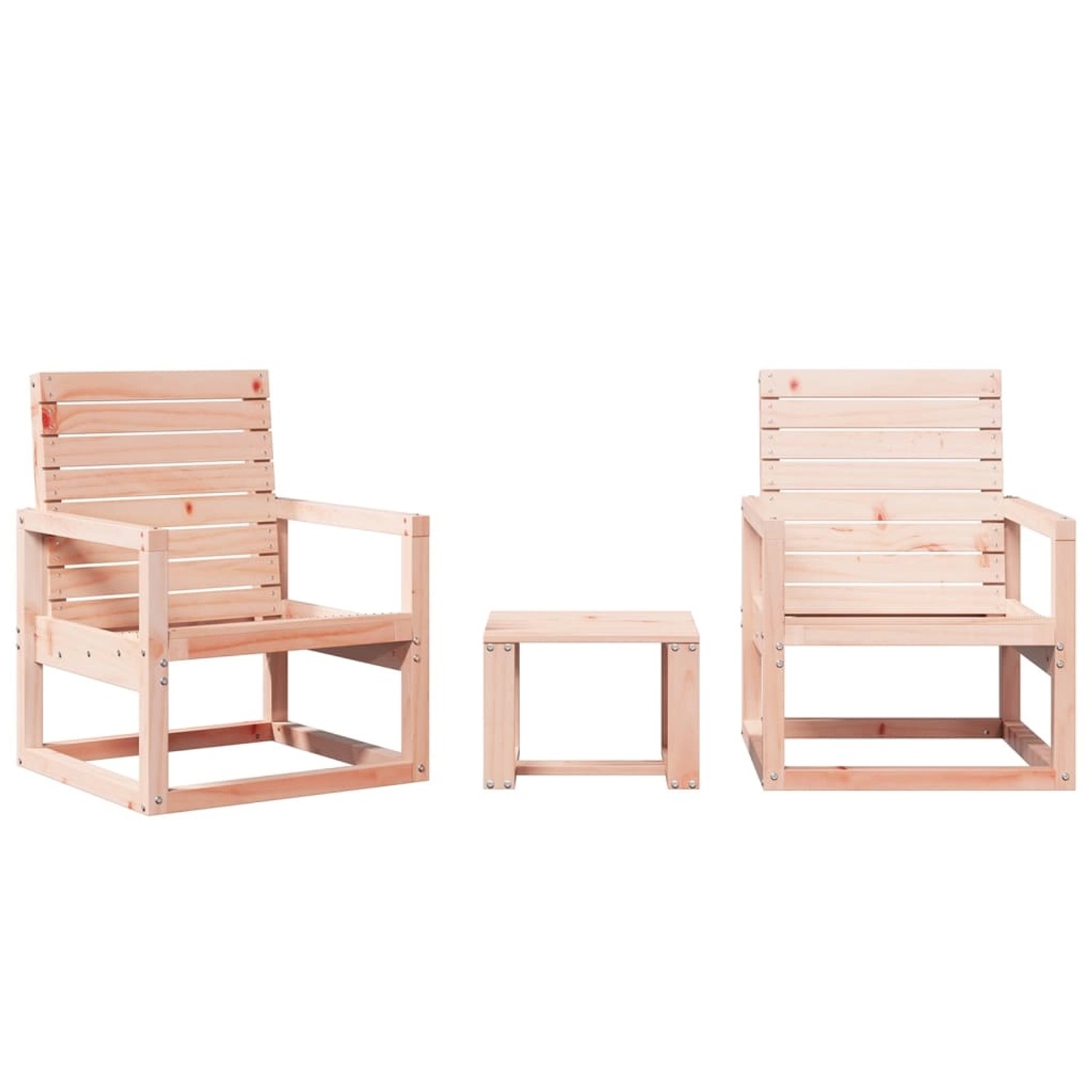 vidaXL 3-Tlg Garten-Lounge-Set Massivholz Douglasie 832555