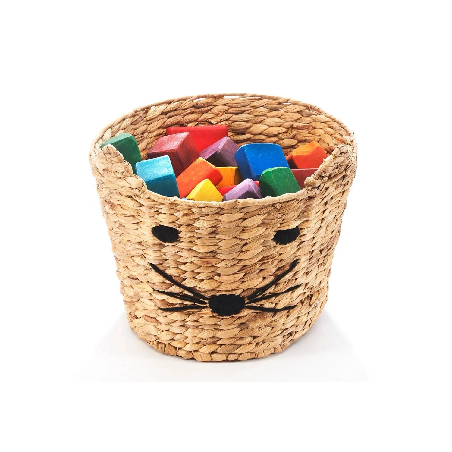 Kobolo Aufbewahrungskorb Korb CAT Wasserhyazinthe Motiv Katze_2