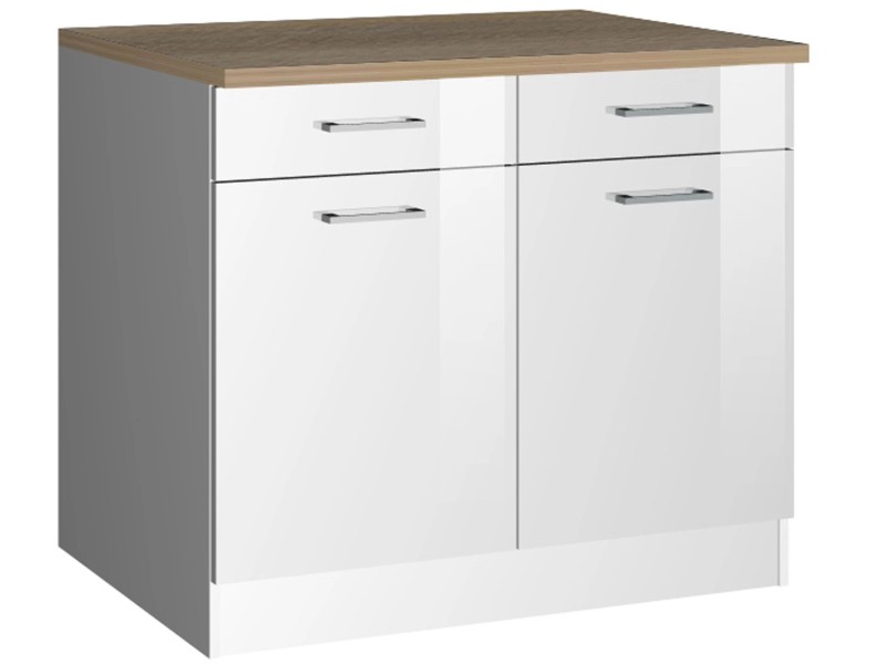 Held Möbel Küchenunterschrank Mailand cm OBI Weiß/Weiß 100 kaufen Hochglanz bei